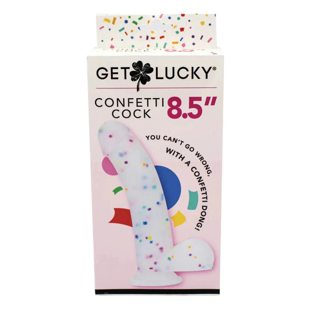 Get Lucky 8.5 Inch Real Skin Confetti Dildo