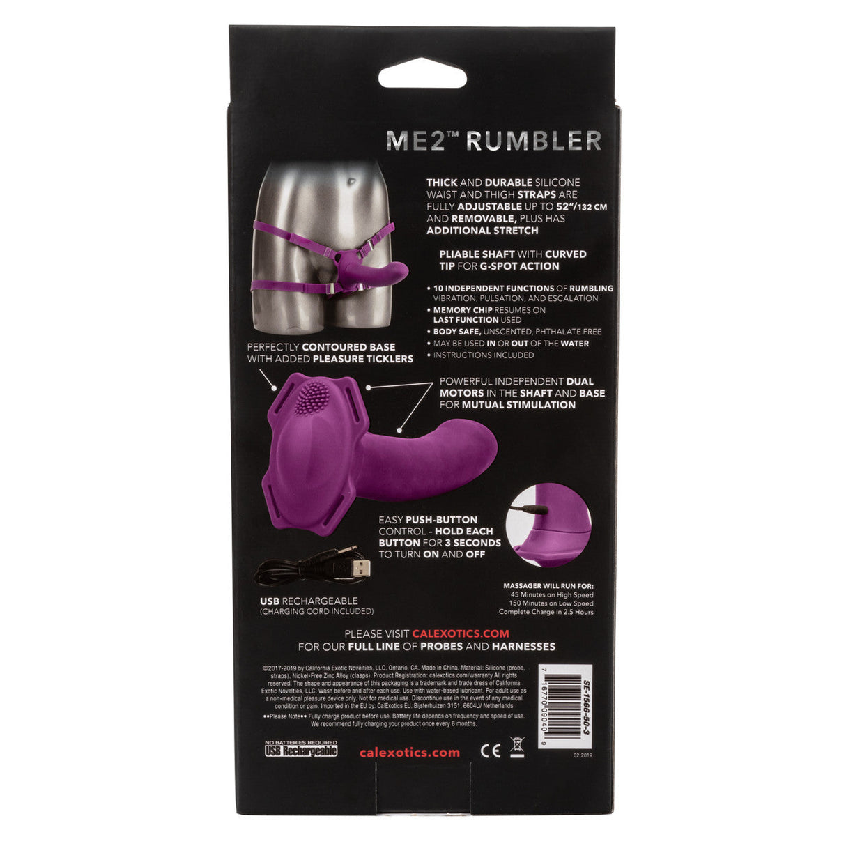 Her Royal Harness ME2 Rumble Vibrating Silicone Strap-On