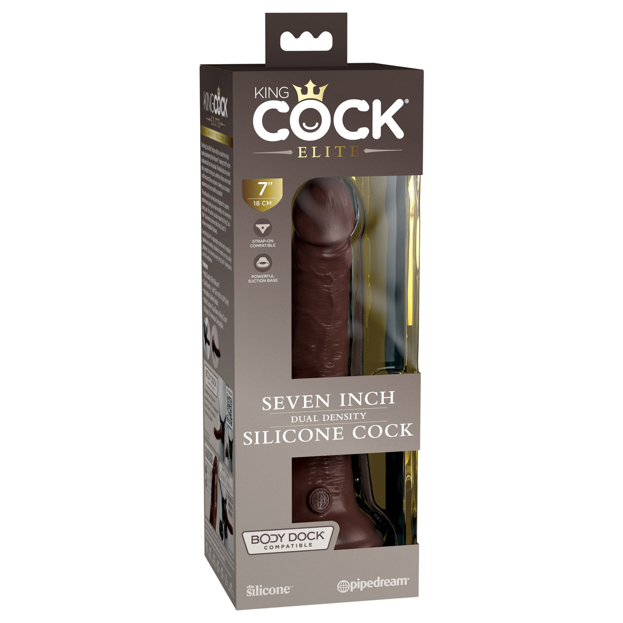 King Cock Elite 7 Inch Dual Density Silicone Dildo