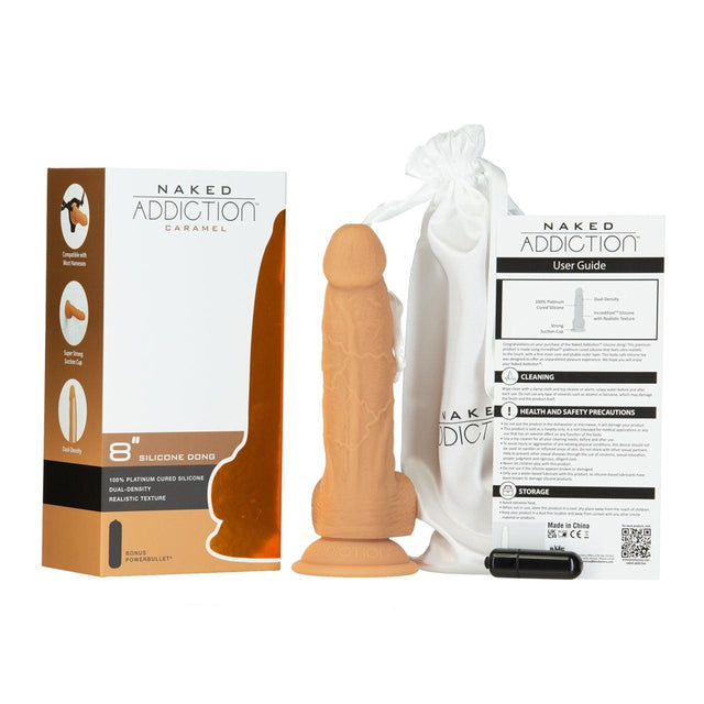Naked Addiction 8 Inch Dual Density Silicone Dildo