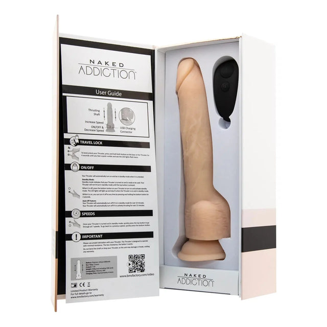 Naked Addiction 9 Inch Thrusting Dildo