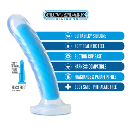 Neo Elite Glow In The Dark 7 Inch Dual Density Dildo