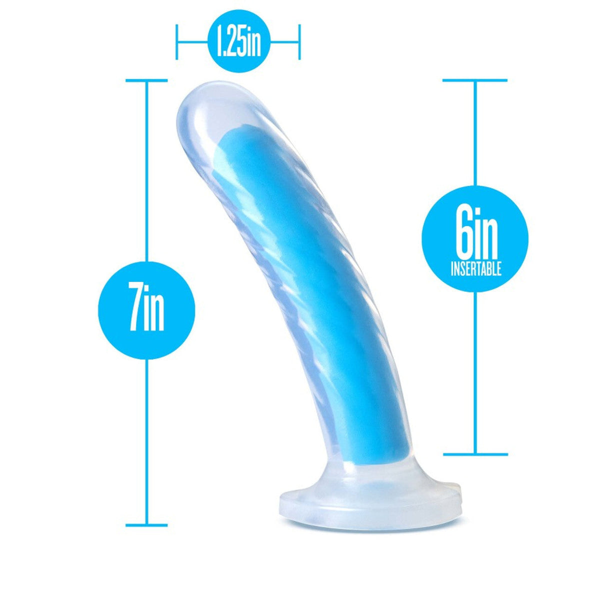 Neo Elite Glow In The Dark 7 Inch Dual Density Dildo