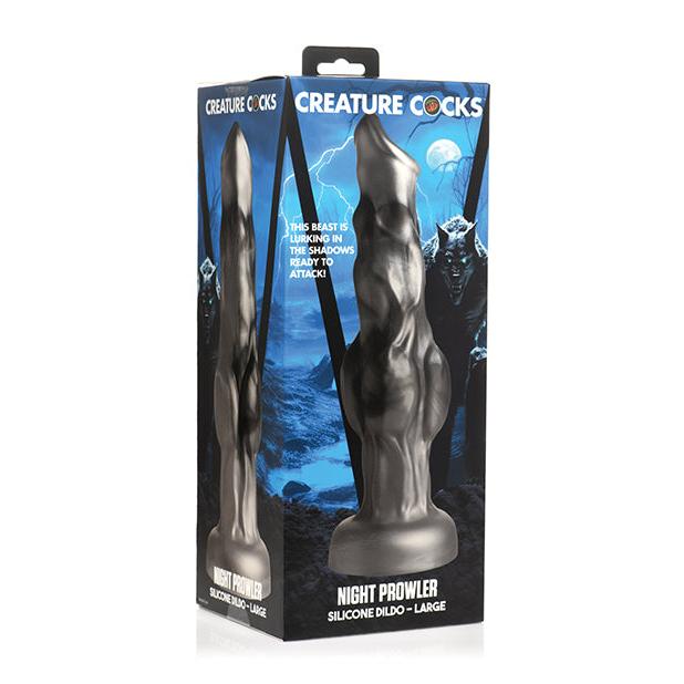 Night Prowler Silicone Silver Dildo