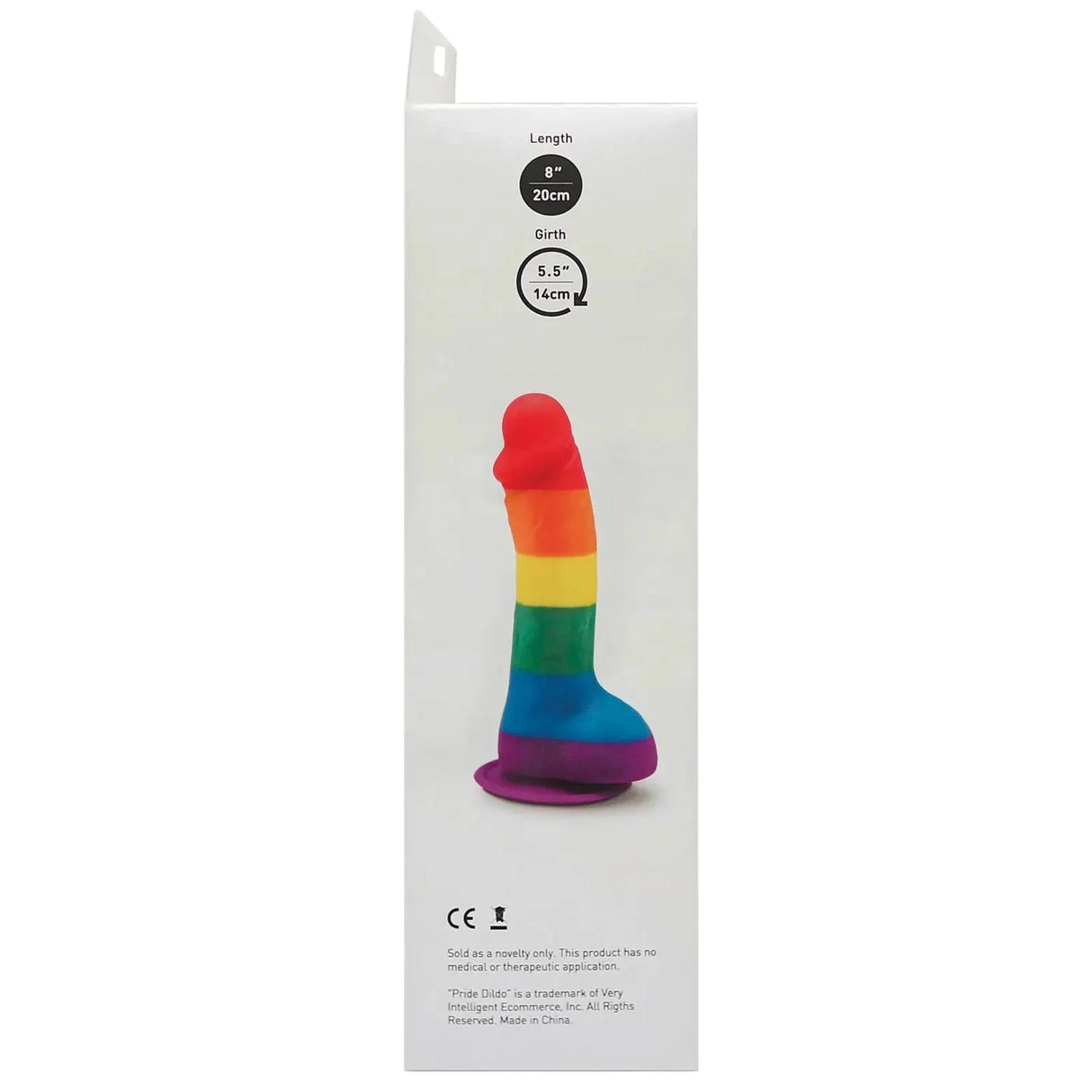 Pride Silicone Rainbow Dildo with Balls