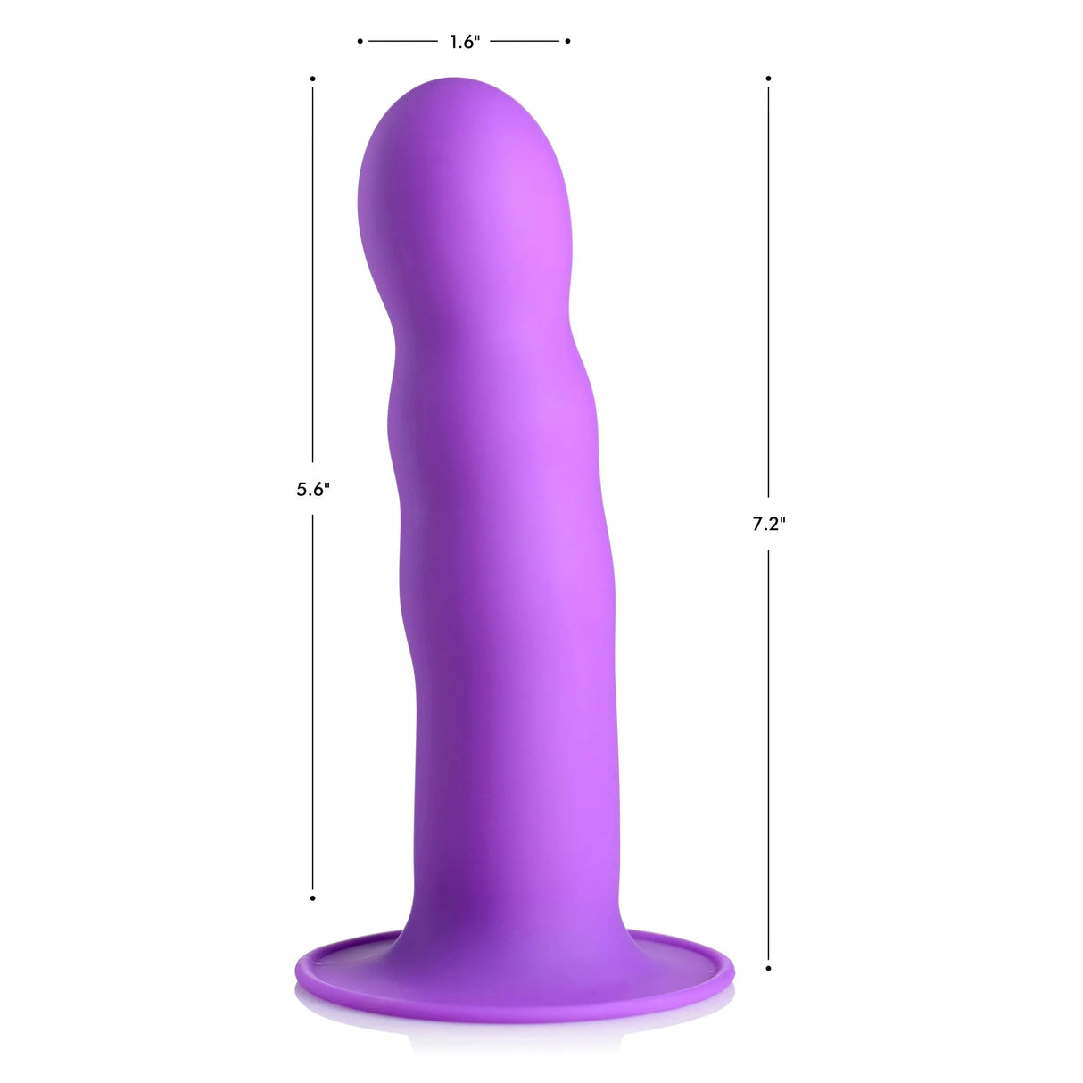 Squeeze-It Squeezable Wavy Dildo for Strap-On