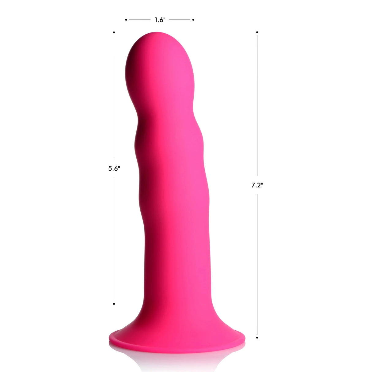 Squeeze-It Squeezable Wavy Dildo for Strap-On
