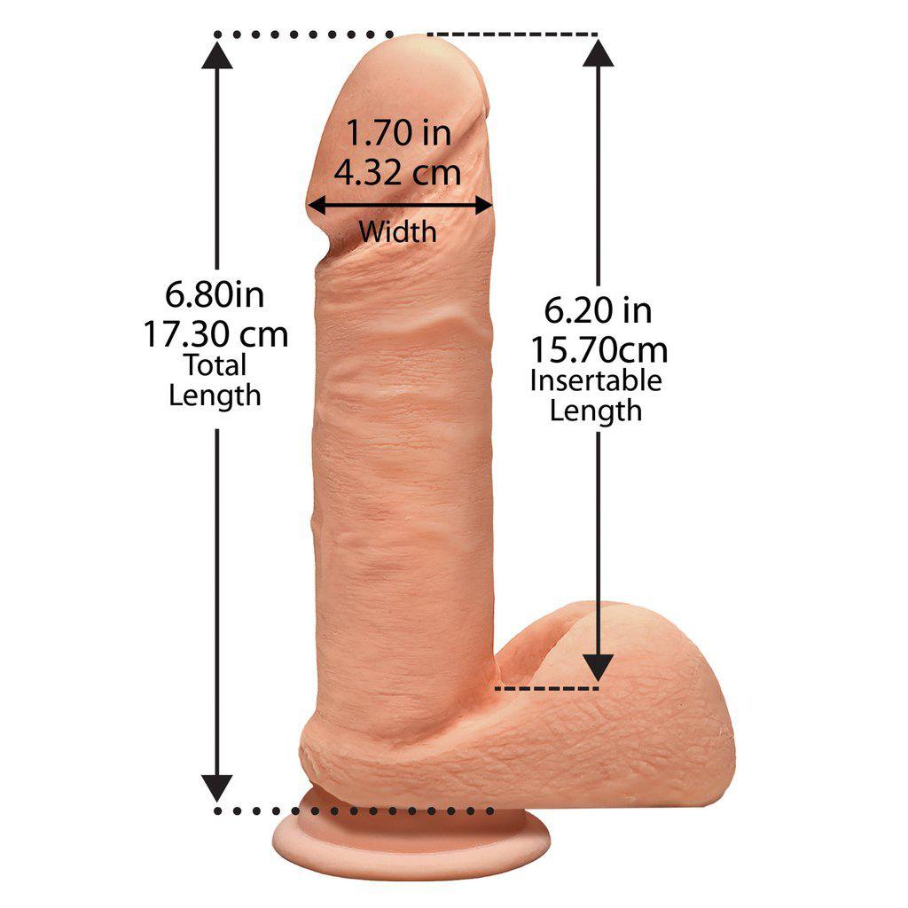 The D Dual Density ULTRASKYN Perfect D 7 Inch Dildo