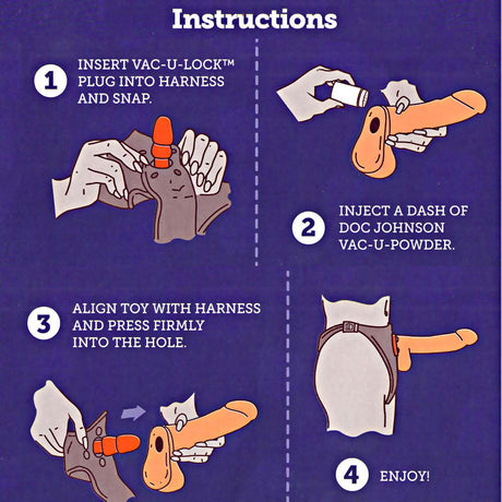 Vac-U-Lock 6 Inch Strap On Dildo - Caramel