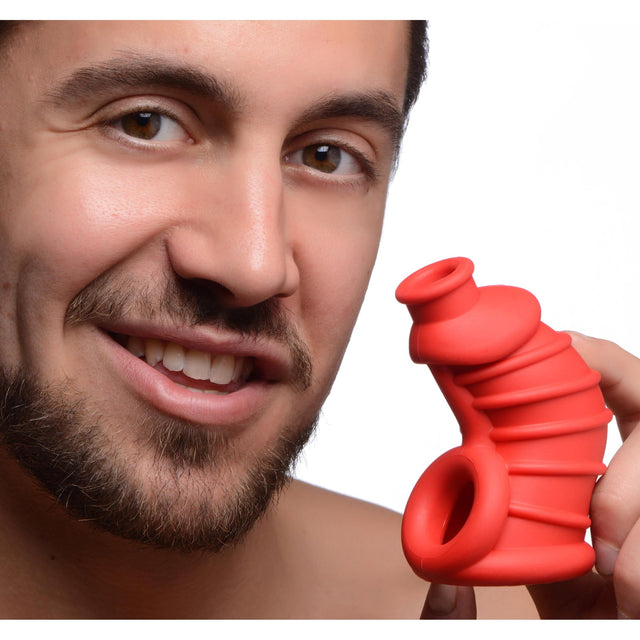 Chamber Red Silicone Chastity Cage