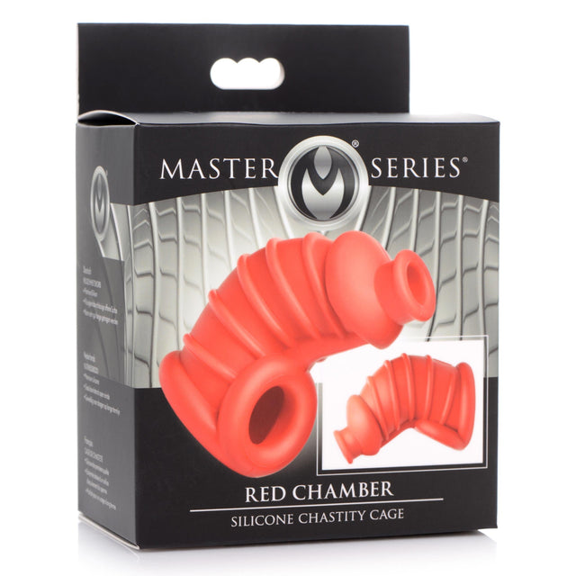 Chamber Red Silicone Chastity Cage