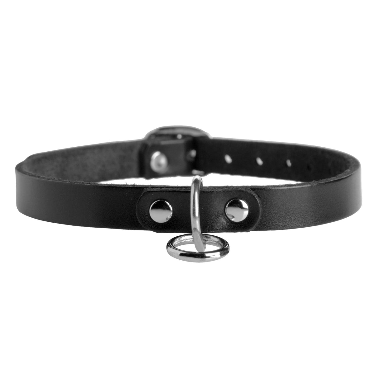 Leather Choker with O-Ring