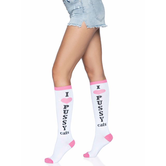 Leg Avenue Pussycat Knee Highs