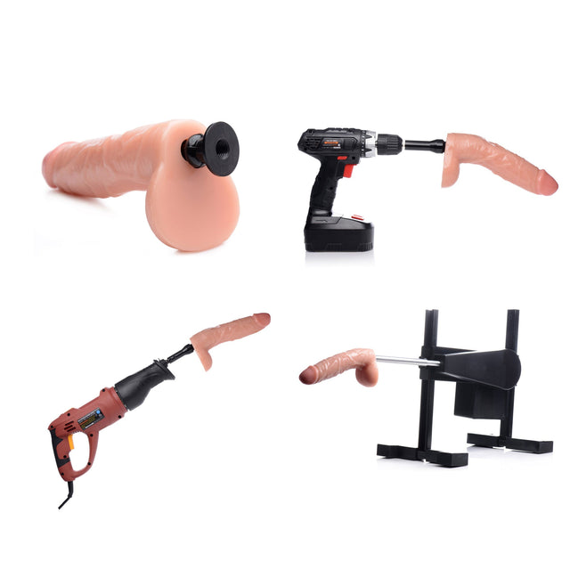 LoveBotz 9 Inch Cock Lock Dildo with Balls