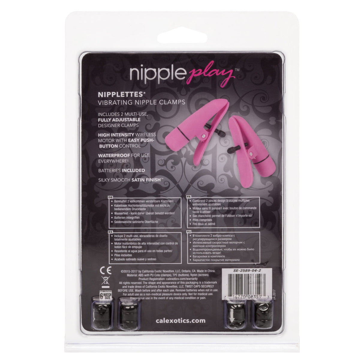 Nipple Play Nipplettes Wireless Vibrating Nipple Clamps