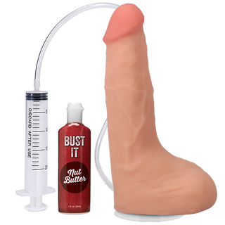 Doc Johnson Realistic Squirting 9.5 Inch Dildo in Vanilla