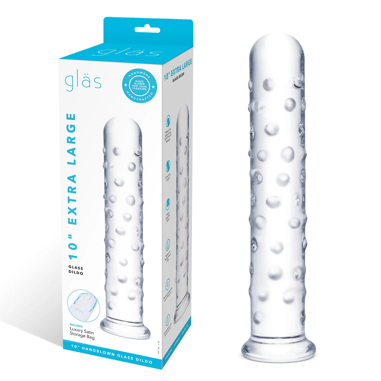 10 Inch Extra Large Glass Dildo