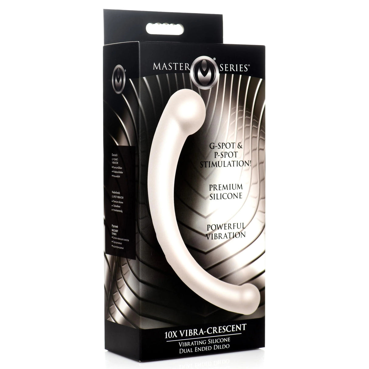 10X Vibra-Crescent Vibrating Dual-Ended Silicone Dildo