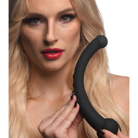 10X Vibra-Crescent Vibrating Dual-Ended Silicone Dildo