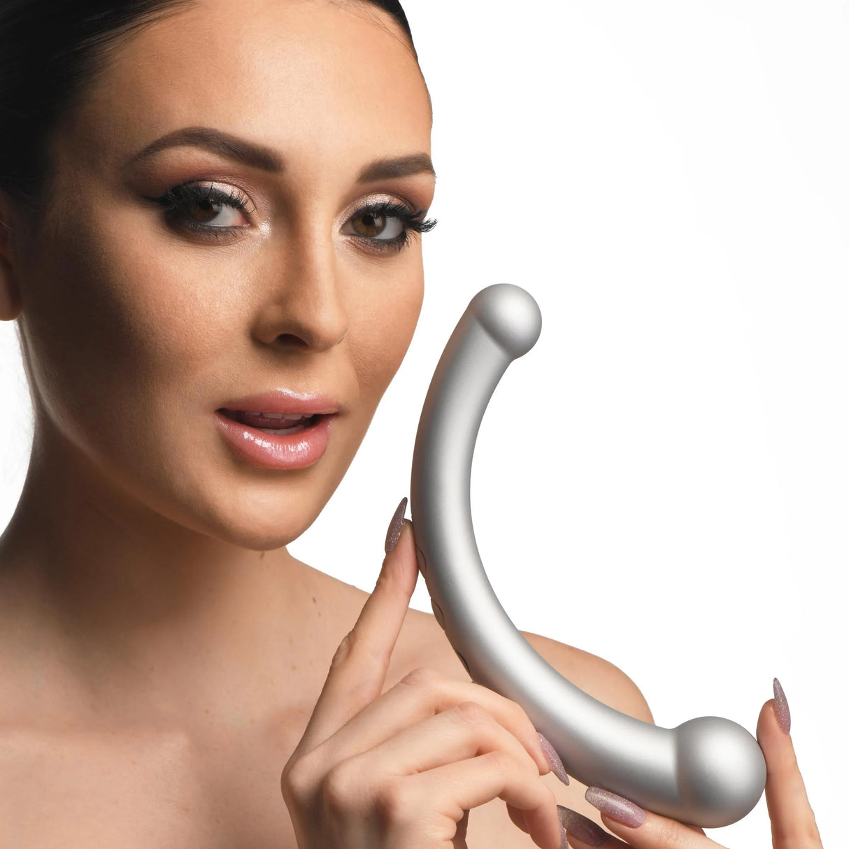 10X Vibra-Crescent Vibrating Dual-Ended Silicone Dildo