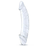 10.5 Inch Girthy Realistic Glass Double Dildo