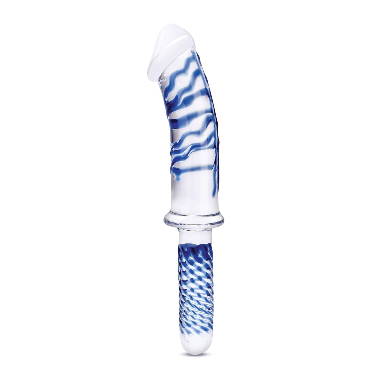 11" Realistic Double Ended Glass Dildo with Handle