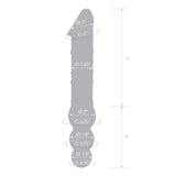 12 Inch Double Ended Glass Dildo with Anal Beads