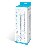 12 Inch Double Ended Glass Dildo with Anal Beads