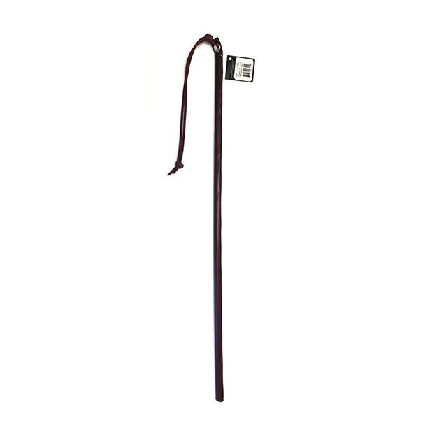 24 Inch Leather Wrapped Cane - Burgundy
