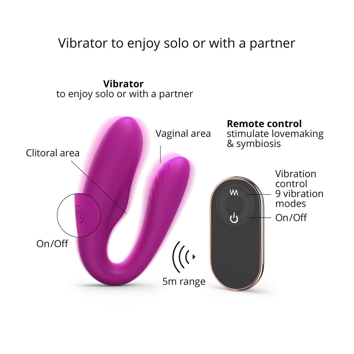 Love To Love Match Up Couples Vibrator in Sweet Orchid