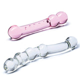 2PC Double Pleasure Set Double Pleasure Glass Dildo Set