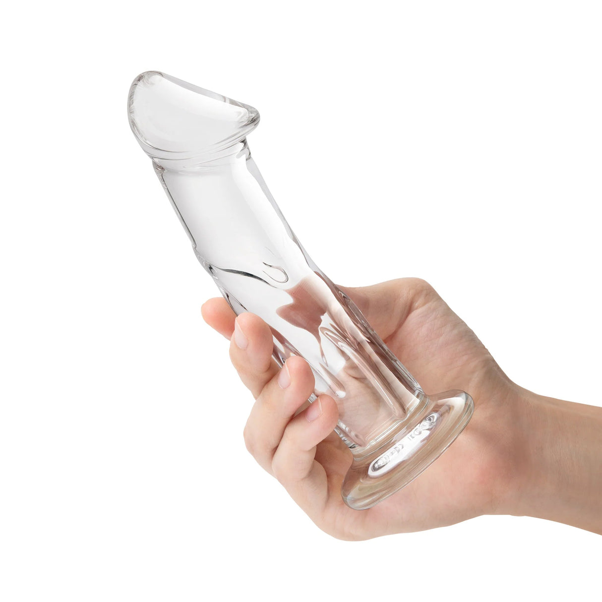 6 Inch Glass Dildo with Veins & Flat Base