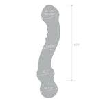 6 Inch Curved G-Spot Nubby Glass Dildo