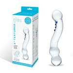 6 Inch Curved G-Spot Nubby Glass Dildo