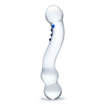 6 Inch Curved G-Spot Nubby Glass Dildo