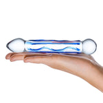 6.5 Inch Tip Textured Glass Dildo