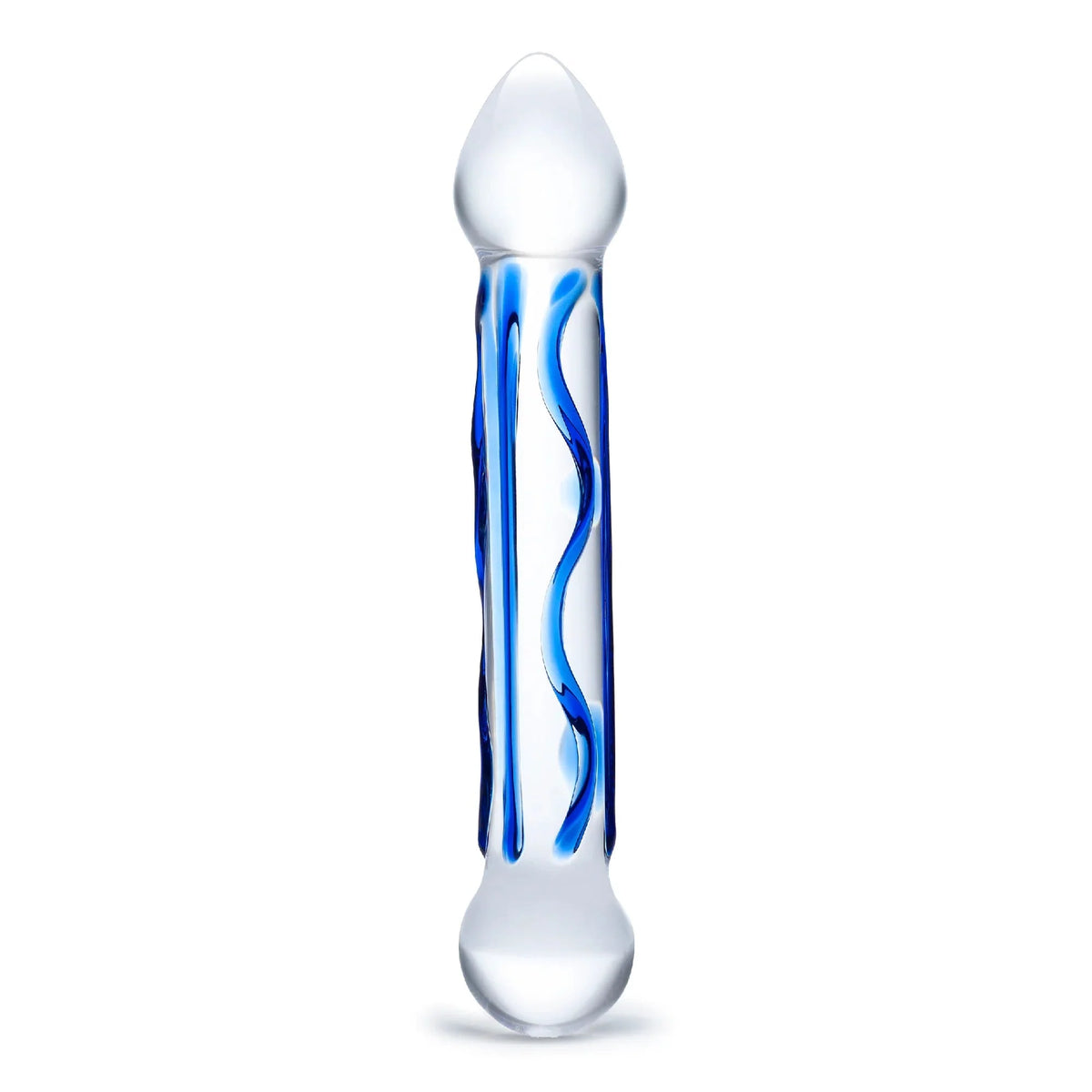 6.5 Inch Tip Textured Glass Dildo