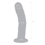 7 Inch Curved Realistic Glass Dildo With Veins