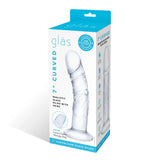 7 Inch Curved Realistic Glass Dildo With Veins