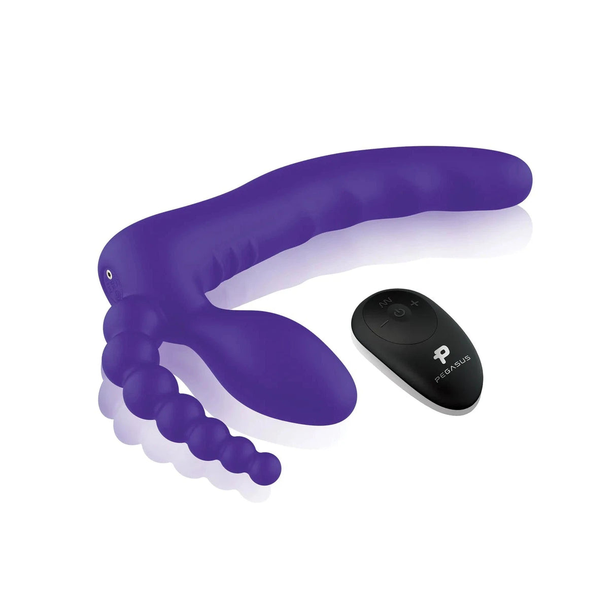 7” Remote Control Strapless D.P. Silicone Strap on