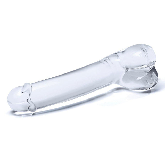 7" Realistic Curved G-Spot Glass Dildo