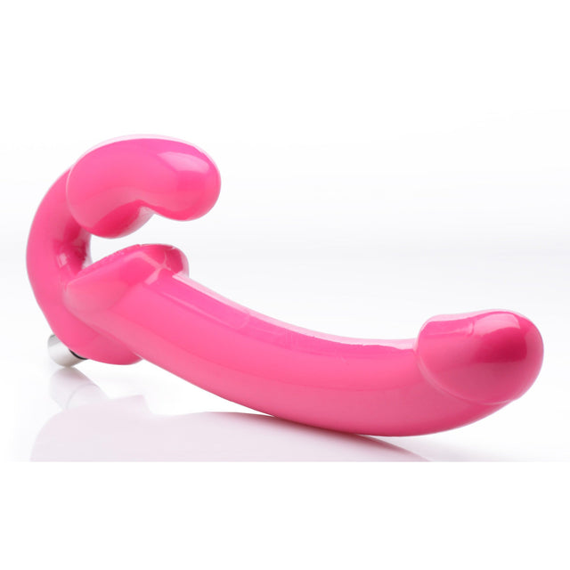 7X Revolver Slim 8 Inch Vibrating Strapless Strap-on - Pink