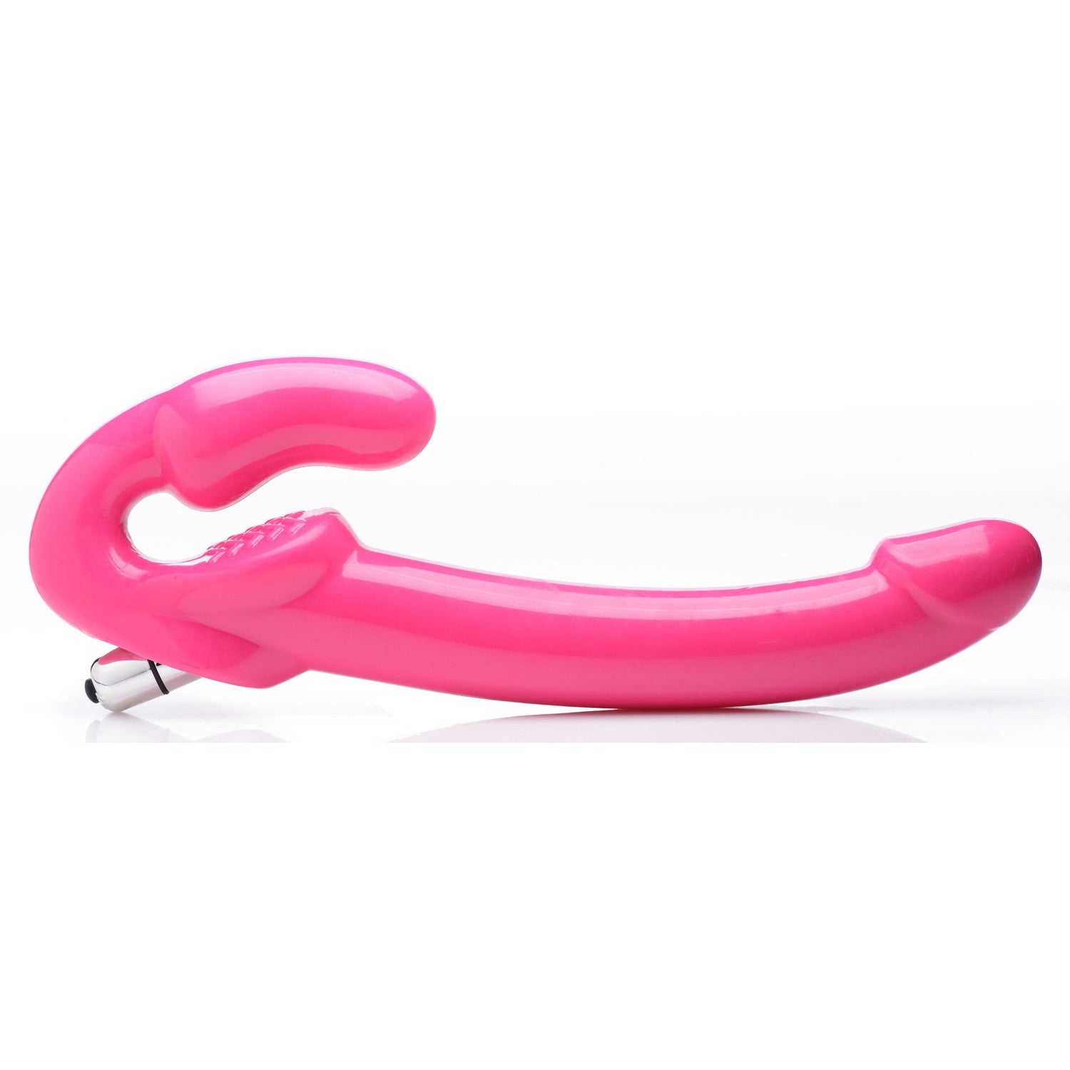 7X Revolver Slim 8 Inch Vibrating Strapless Strap-on - Pink