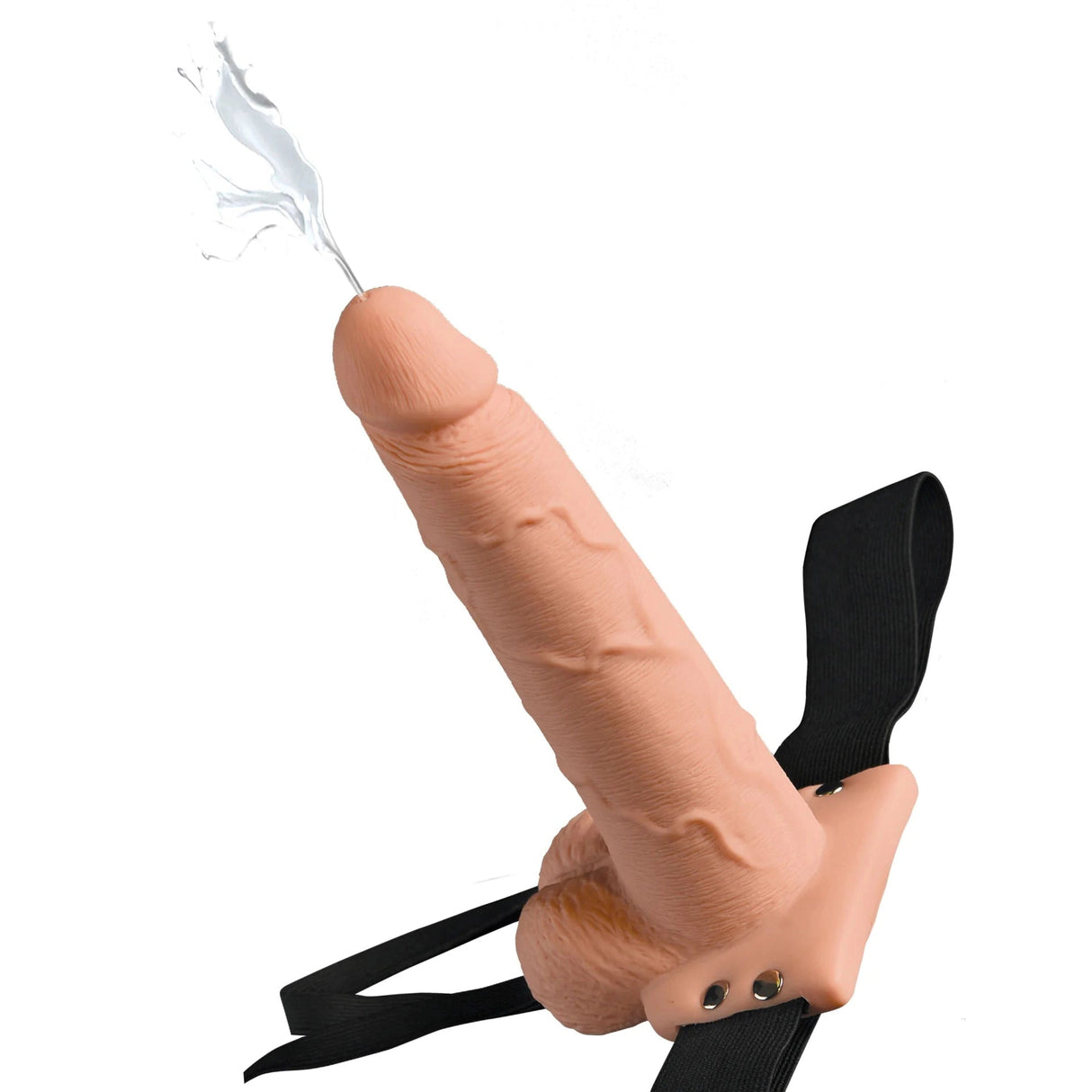7.5 Inch Hollow Squirting Strap On Dildo with Balls