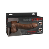 8 Inch Hollow Rechargeable Strap-On with Remote