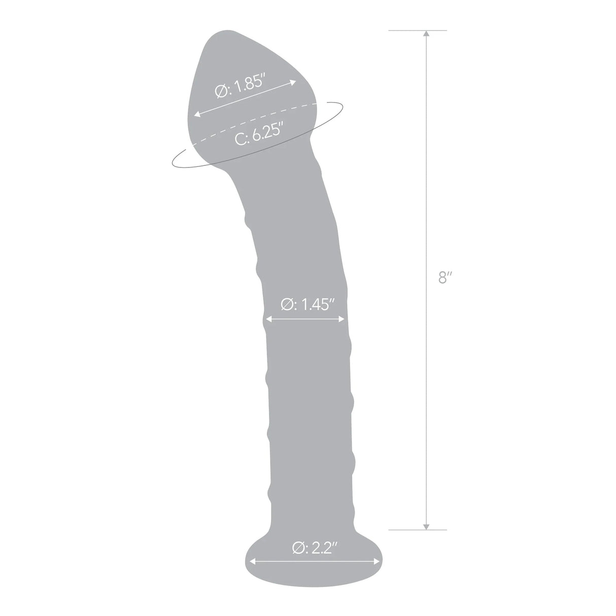 8 Inch Mr. Swirly Glass Dildo