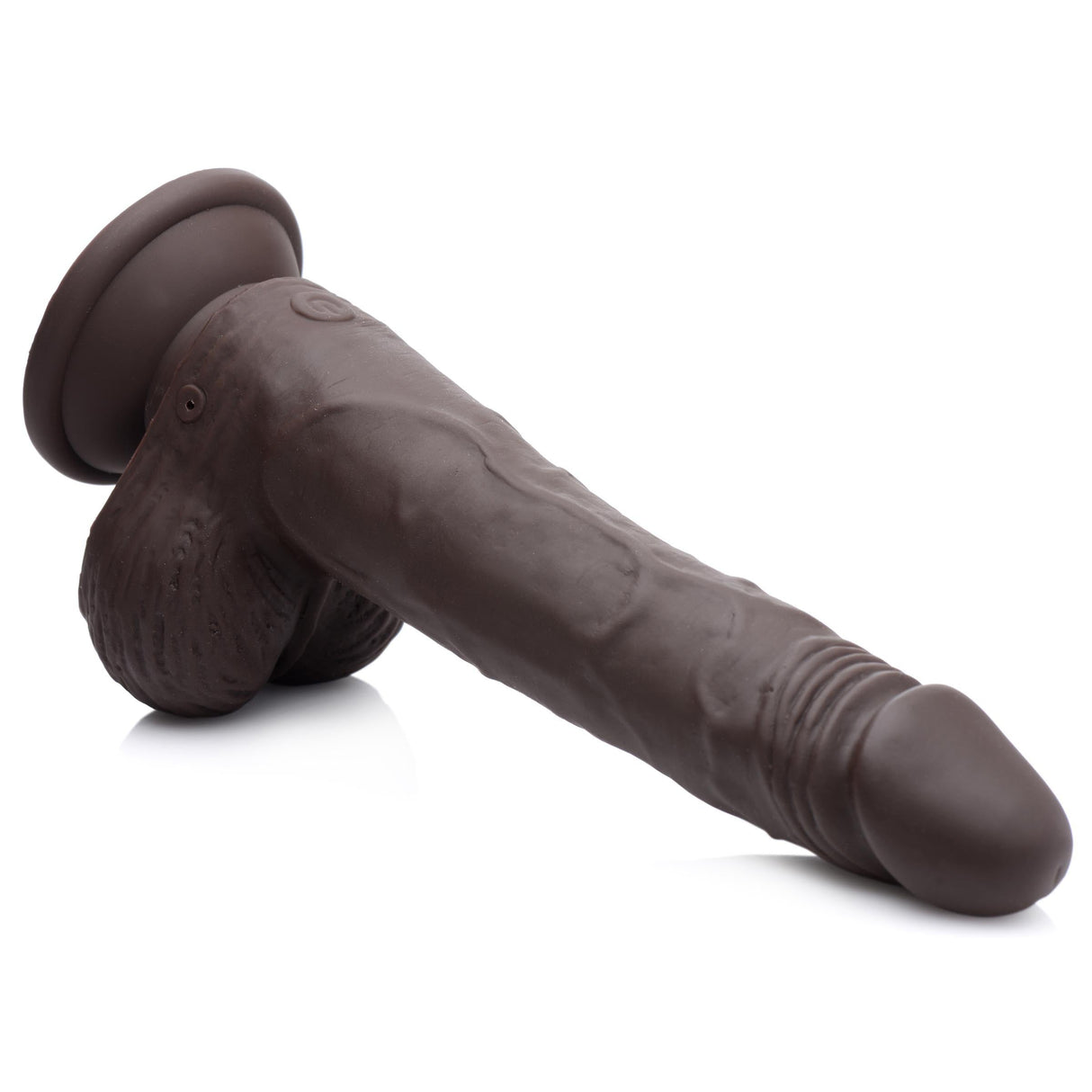 8 Inch Thrusting and Vibrating Dildo - Dark