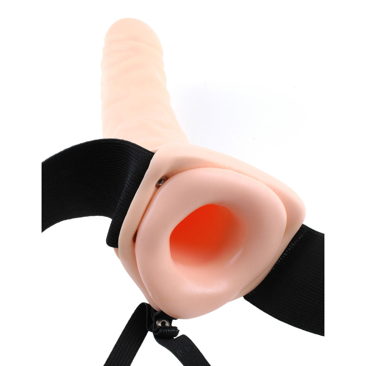 8 Inch Vibrating Hollow Strap-On