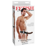 8 Inch Vibrating Hollow Strap-On