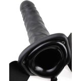 8 Inch Vibrating Hollow Strap-On